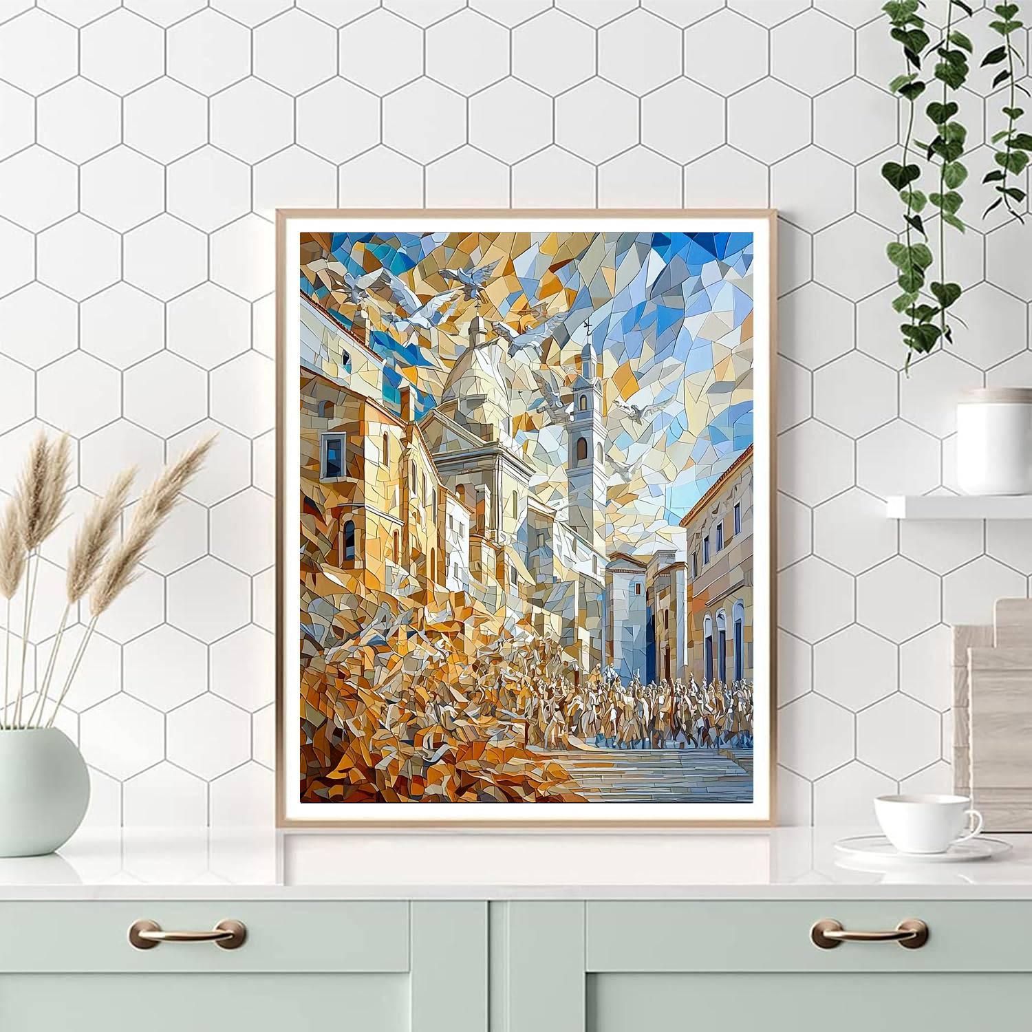 Michelangelo Inspired Michelangelo's Urban Elegance  DIY Paint By Numbers