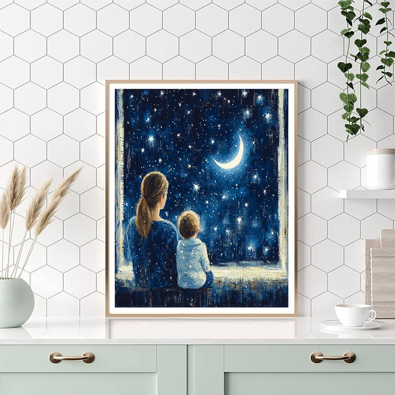 Crescent Moon Wonder Number Painting