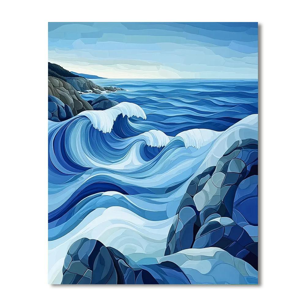 Michelangelo Inspired Sculpted Seas  DIY Paint By Numbers