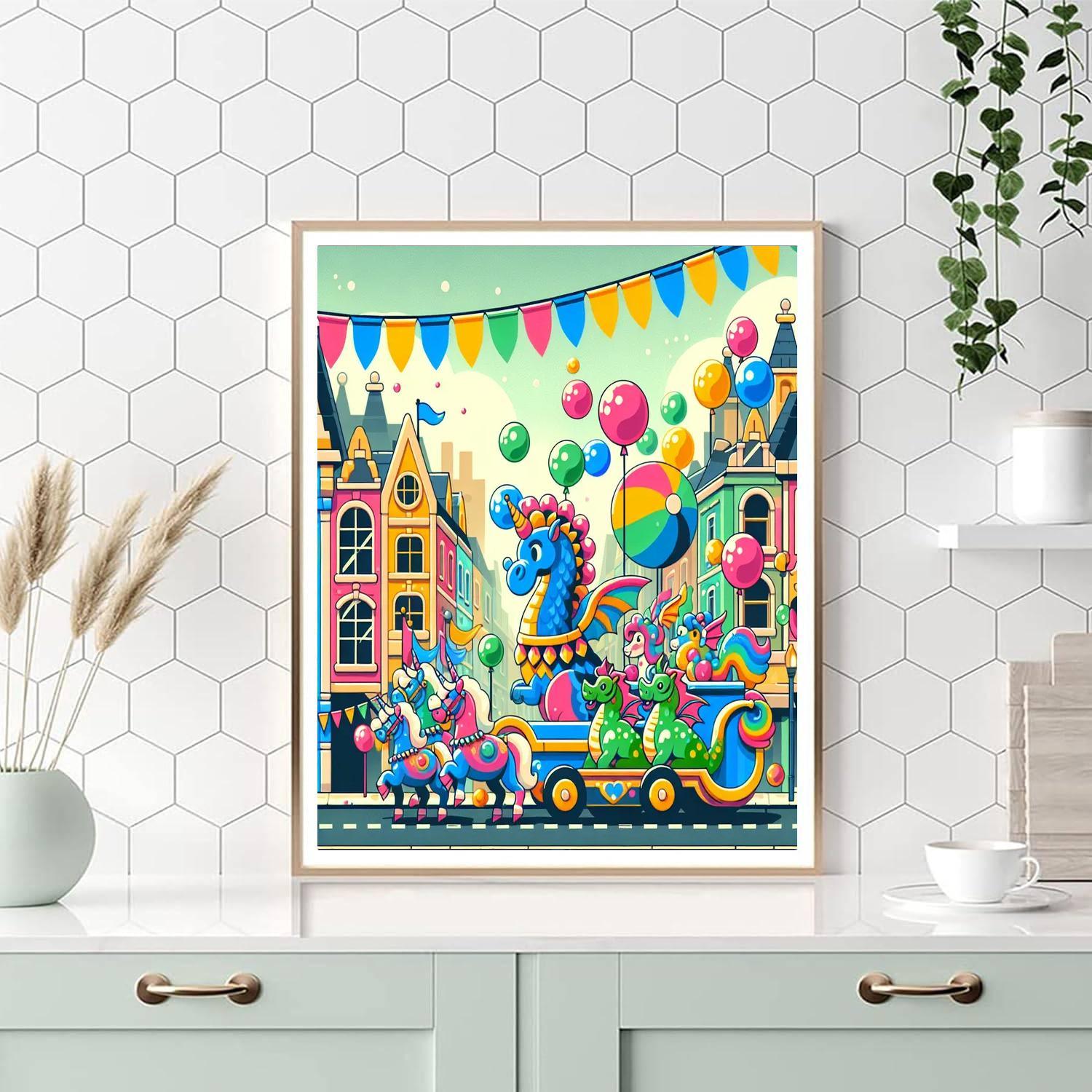 Magical Kingdom Parade Paint By Numbers