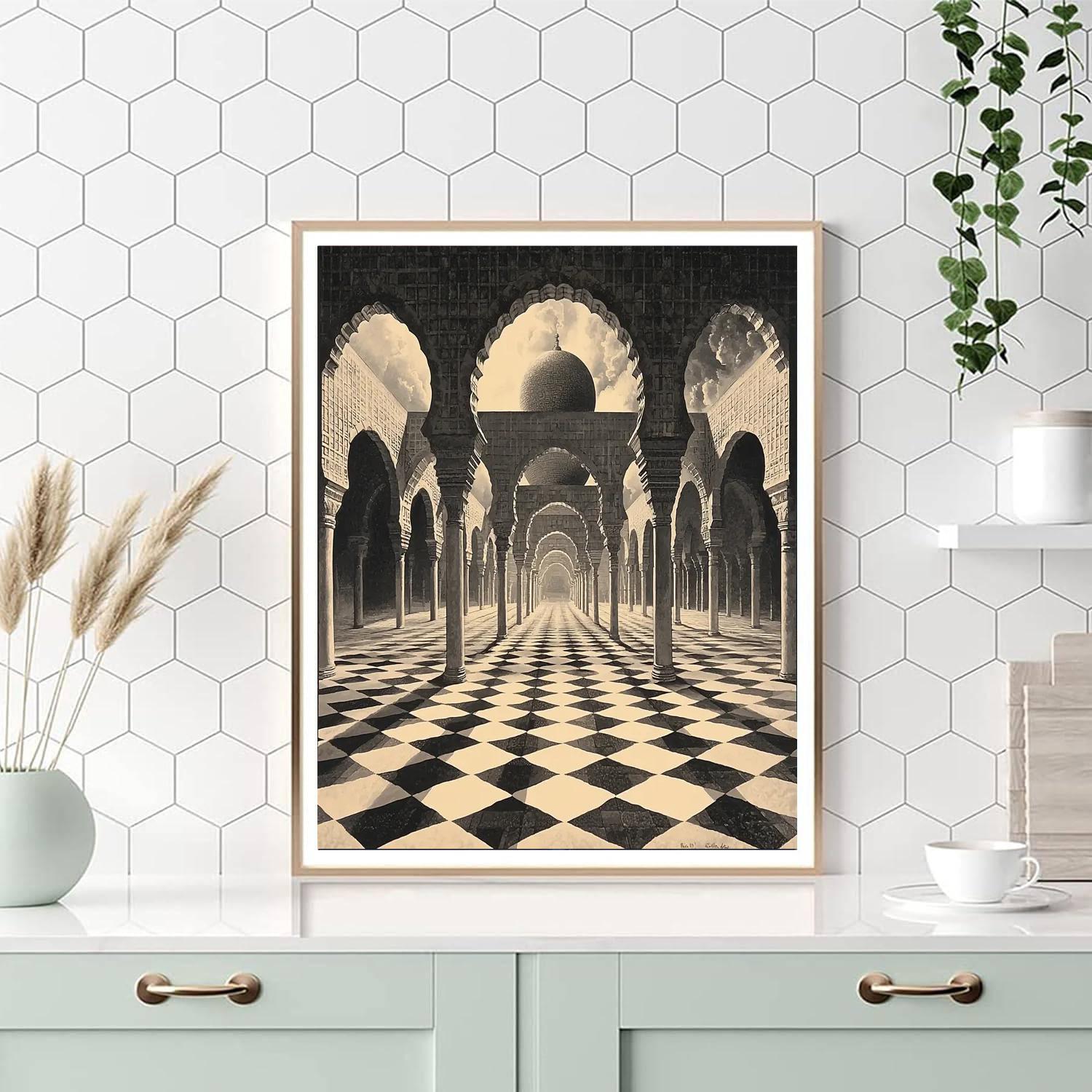 M.C. Escher Inspired Reflections Of Complexity  Numbered Painting Kits