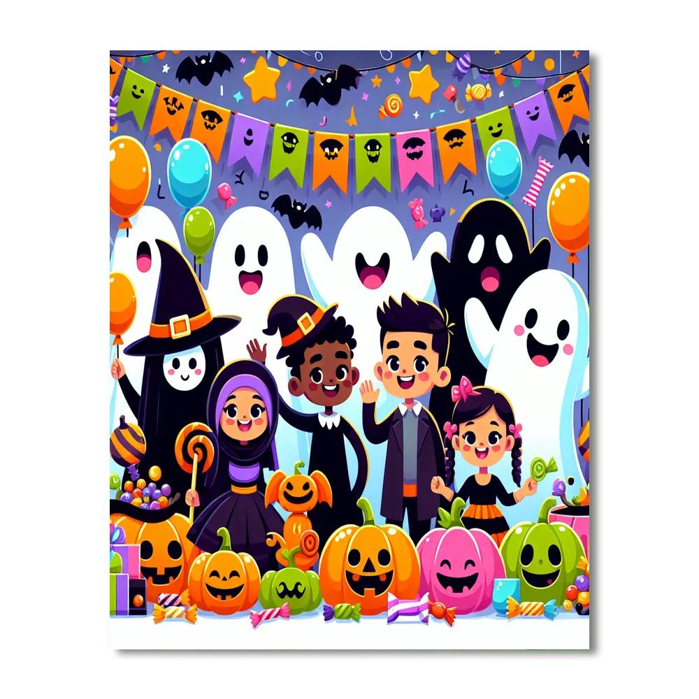 Silly Halloween Friends Numbered Painting Kits