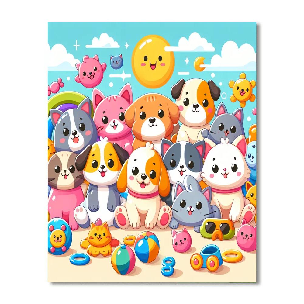 Adventures With Pets Paint By Numbers Art