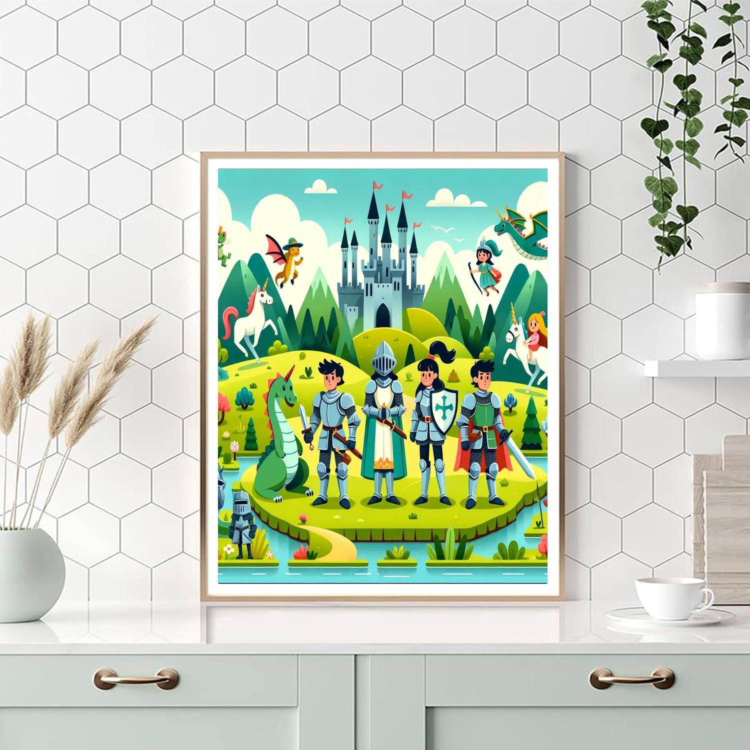 Medieval Quest Painting Number Kit