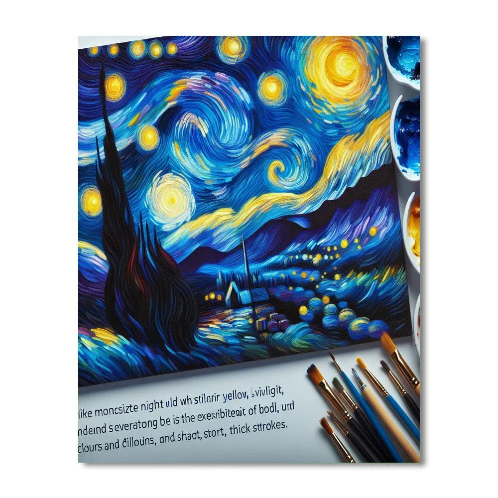 Van Gogh's Starry Night Dreams DIY Paint By Numbers