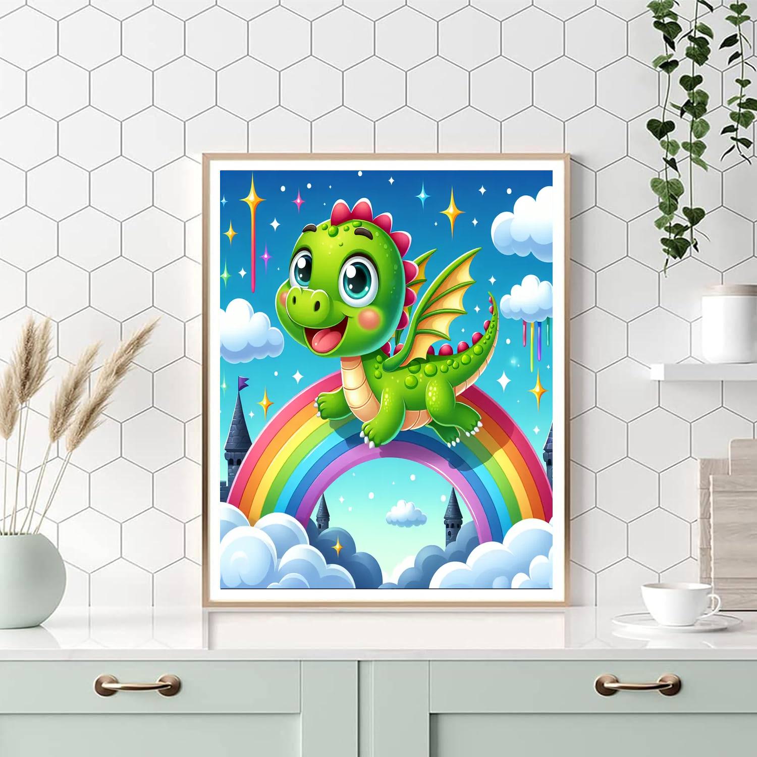 Whimsical Dragon Adventure Numbered Painting Kits
