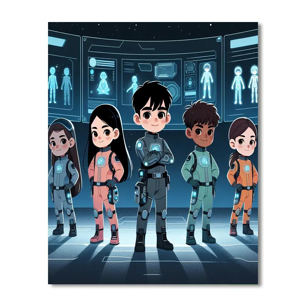 Galactic Guardians Academy Paint By Numbers Art