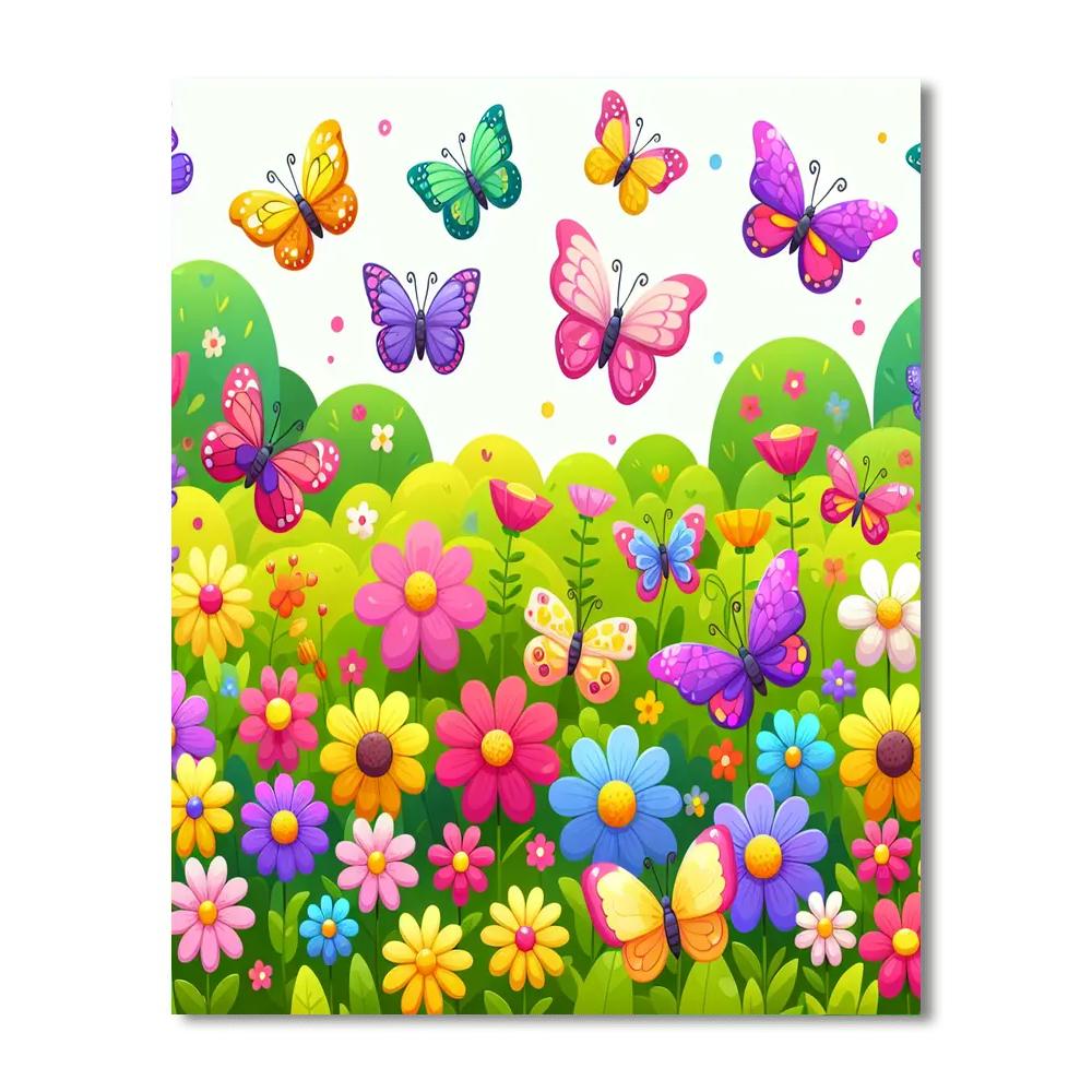 Sunshine Butterfly Garden Paint By Color