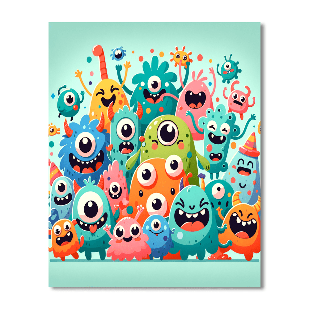 Silly Monster Friends Paint By Number