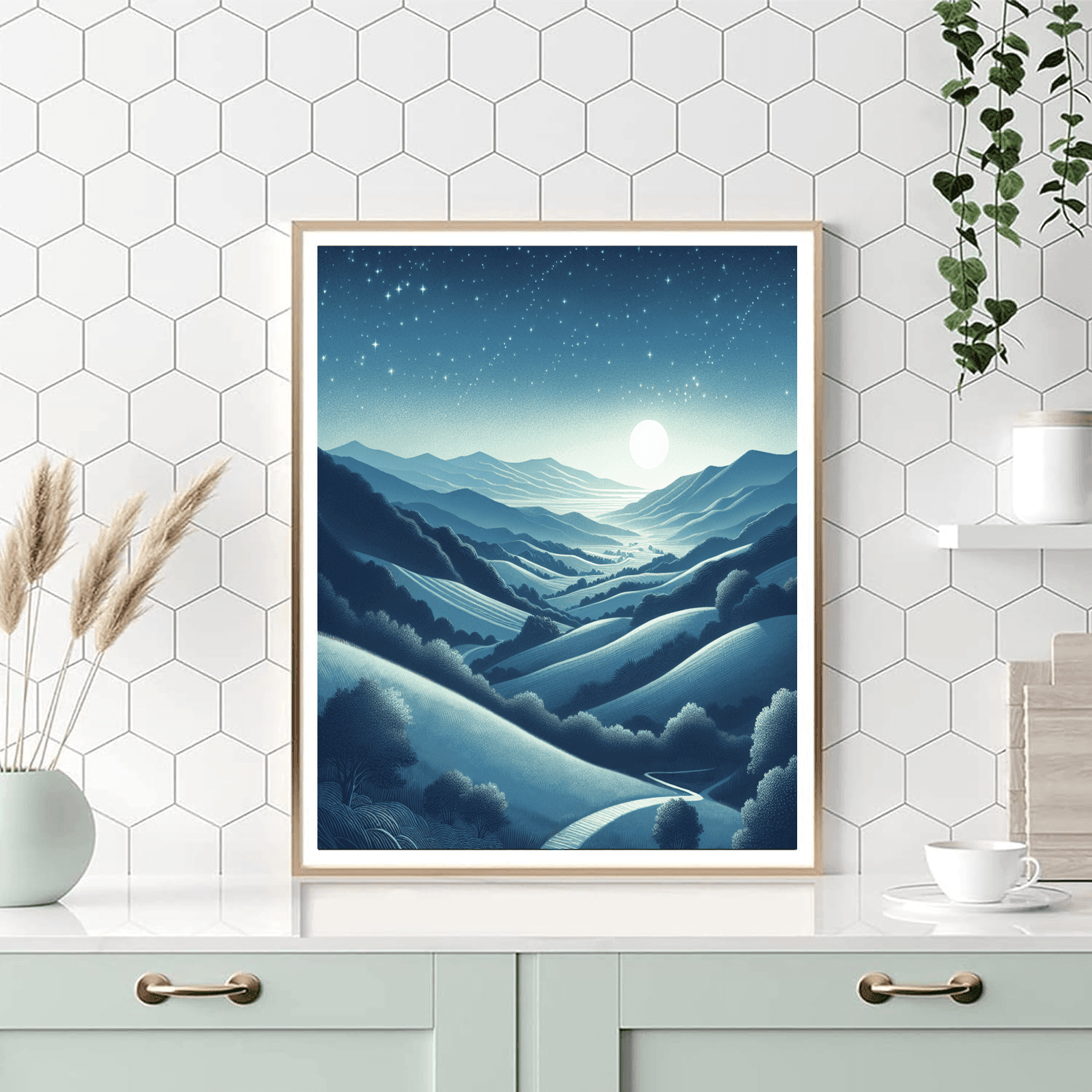 Starlit Valley Trail Number Painting