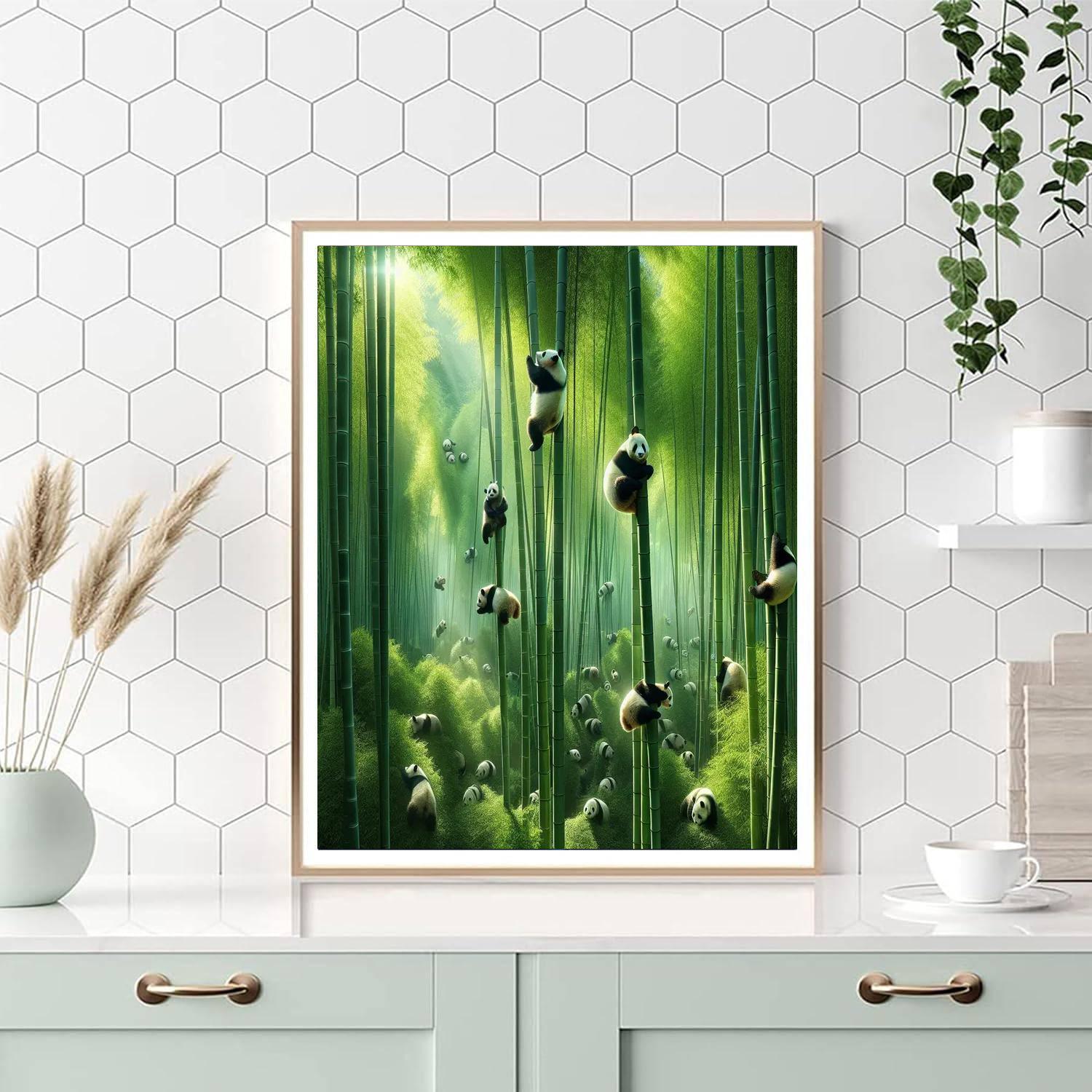 Playful Panda Frolic Painting By Numbers Kit
