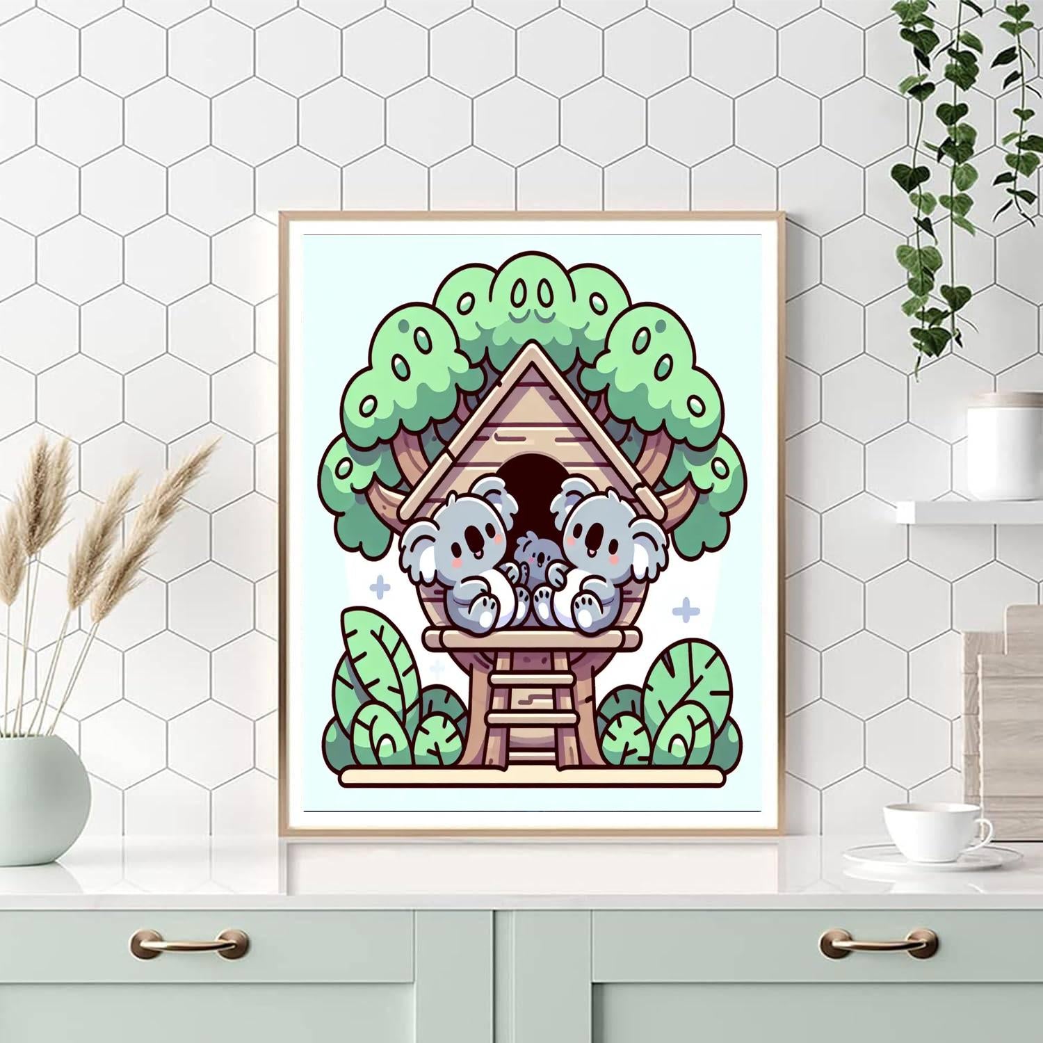 Cuddly Koala Treehouse Numbered Painting Kits