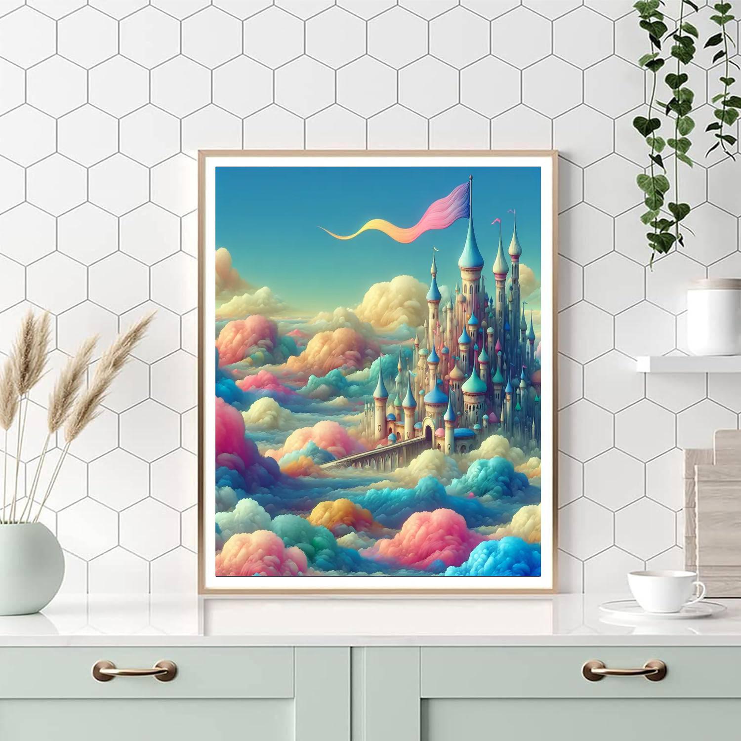 Castle In The Sky Painting Number Kit