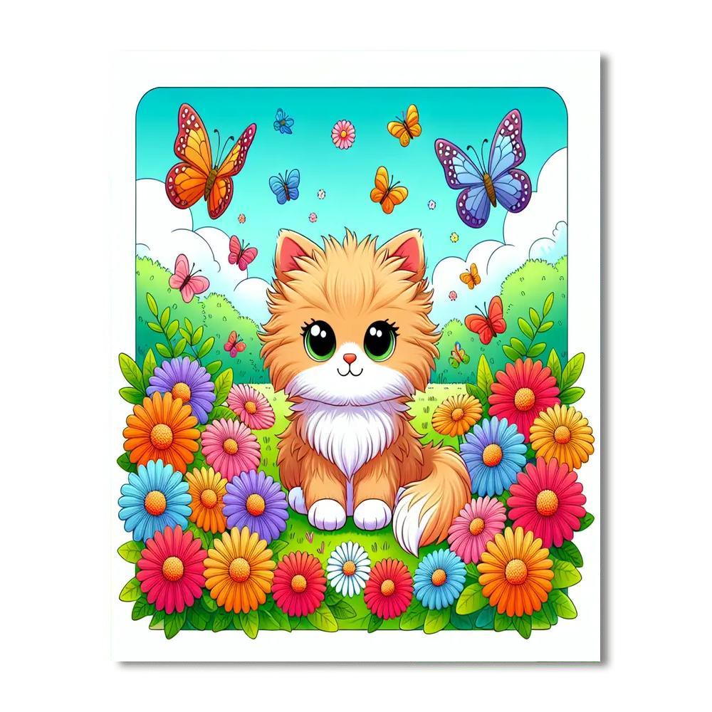 Curious Kitten's Adventure Painting By Numbers Kit