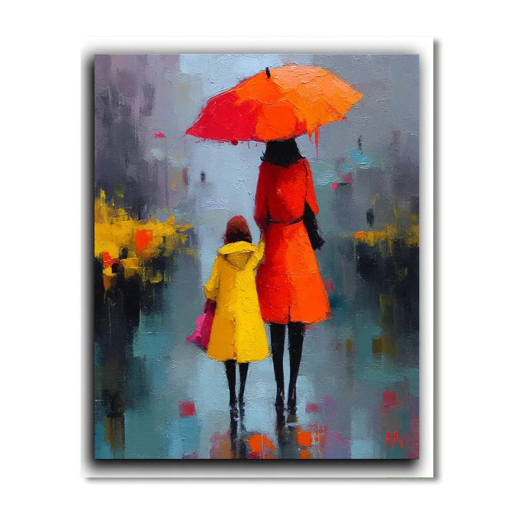 Motherhood In Every Raindrop Painting Number Kit