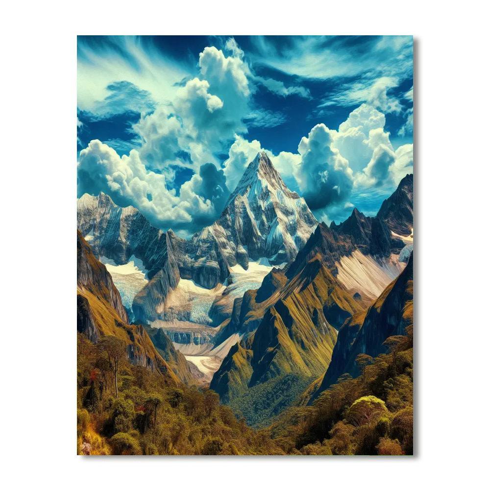 Wanderlust Mountains DIY Paint By Numbers