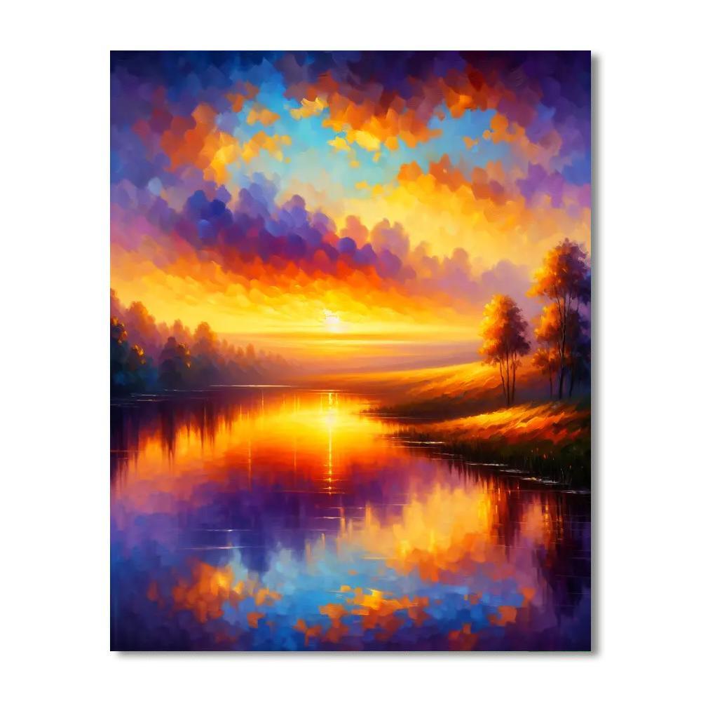 Enchanting Summer Evening Painting Number Kit