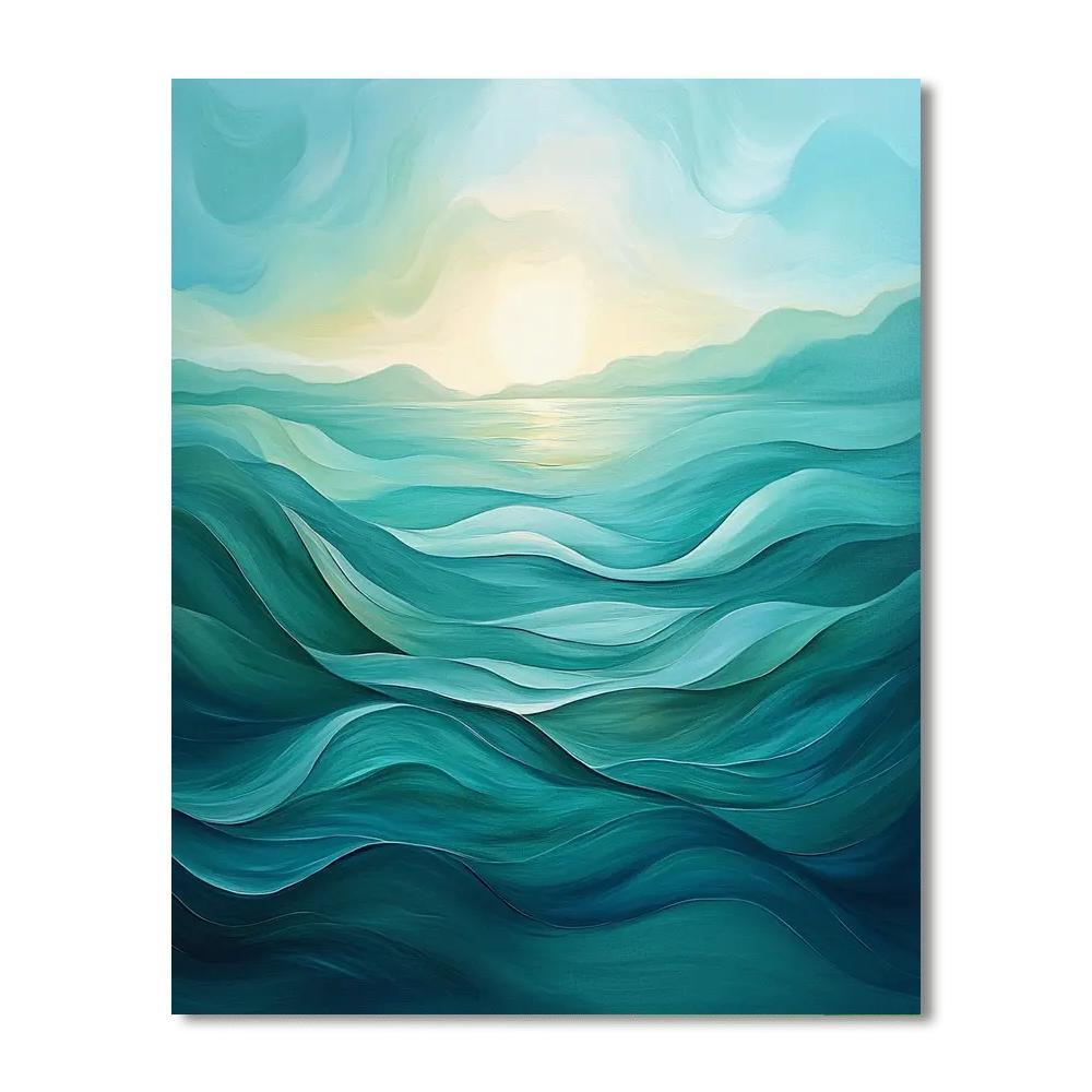 Michelangelo Inspired Mystic Ocean Whispers  Paint By Number
