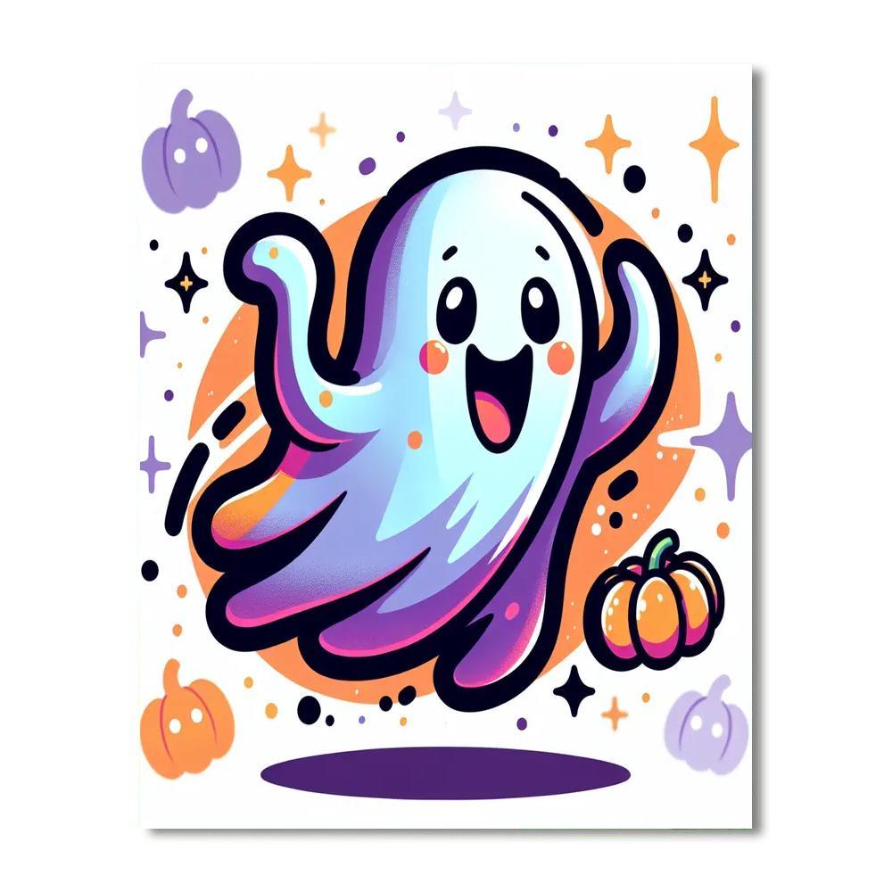 Funny Ghost Paint By Color
