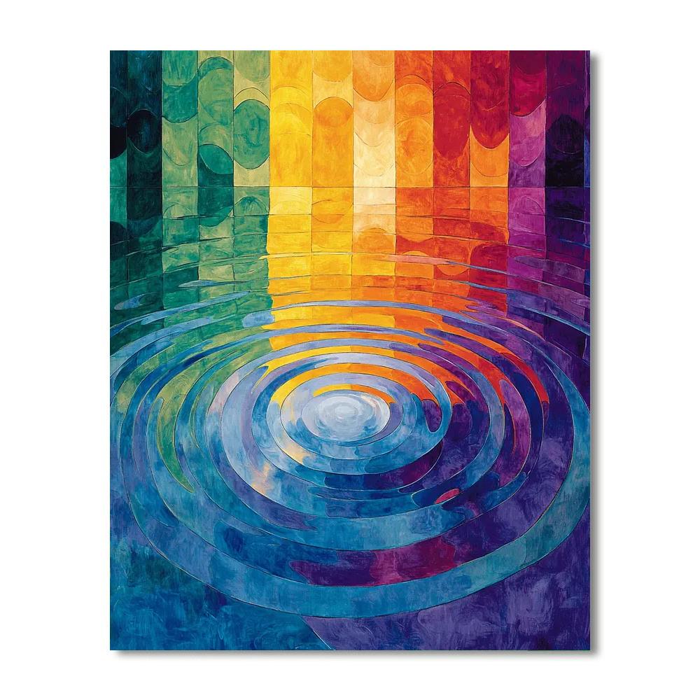 Gustav Klimt Inspired Rippling Waves  Paint By Numbers Kits