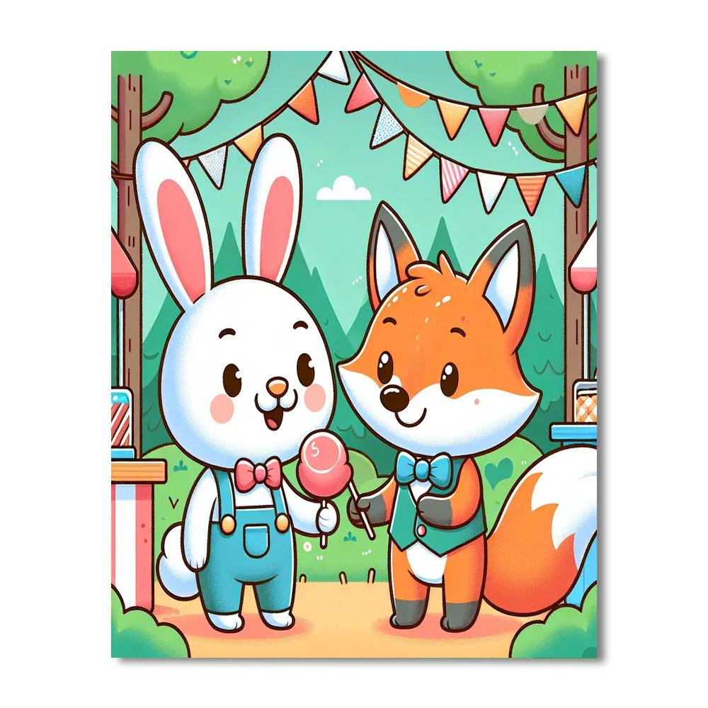 Friendly Forest Fair Painting By Numbers Kit