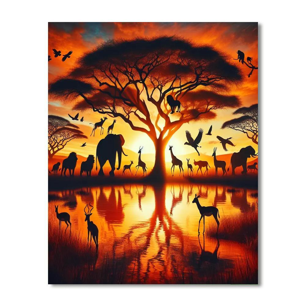 Wild Savannah Horizon Paint By Numbers