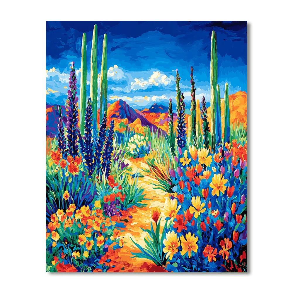 Paul Gauguin Inspired Colorful Desert Dreamscape  Paint By Numbers Kits