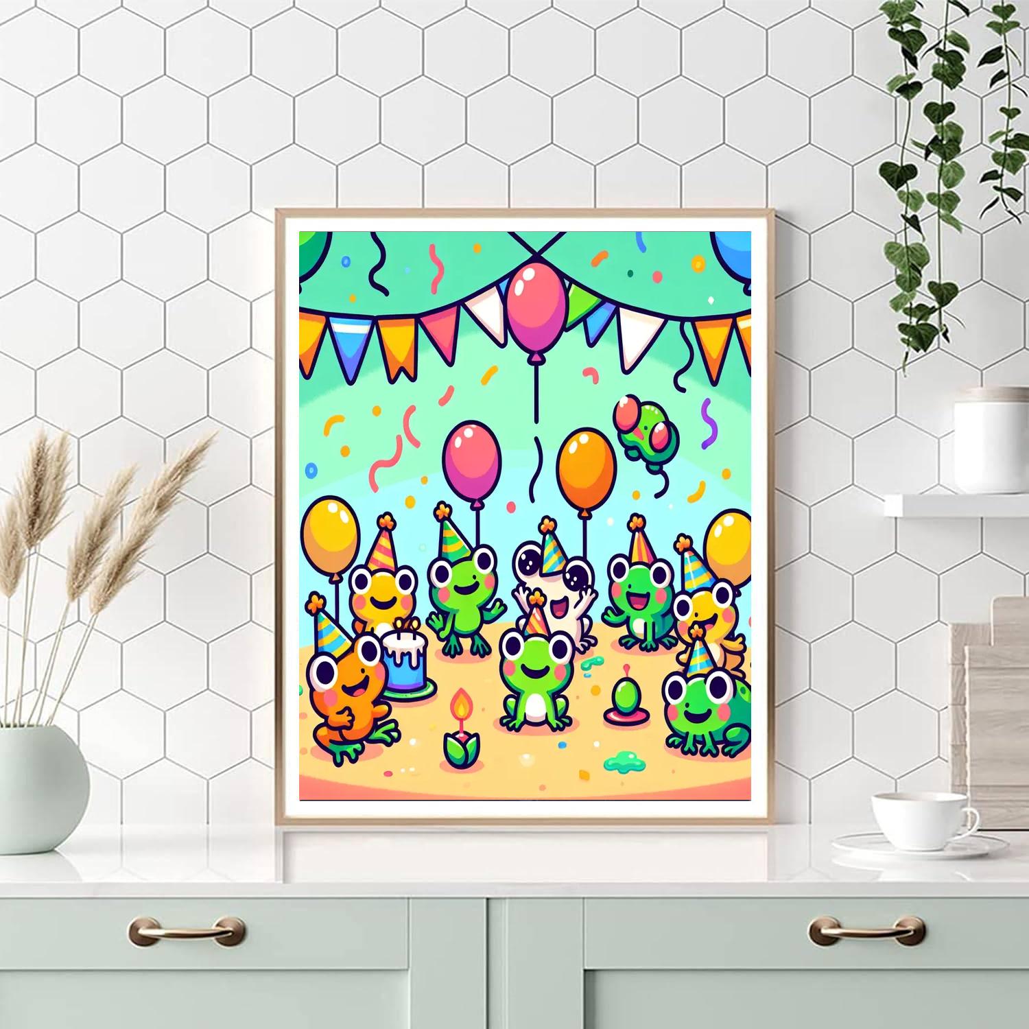 Frog Fiesta Frolic Paint By Numbers