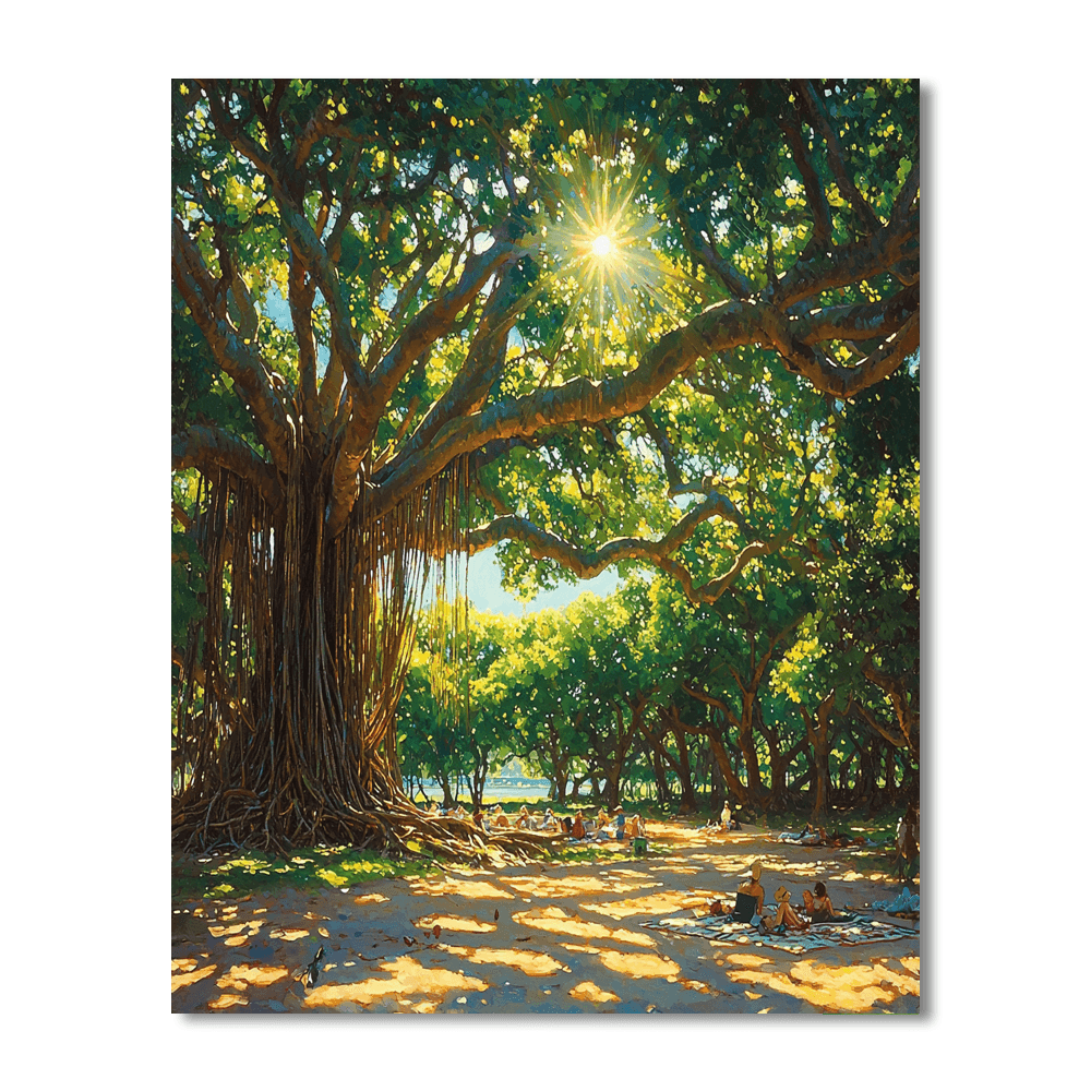 The Big Banyan Tree DIY Paint By Numbers