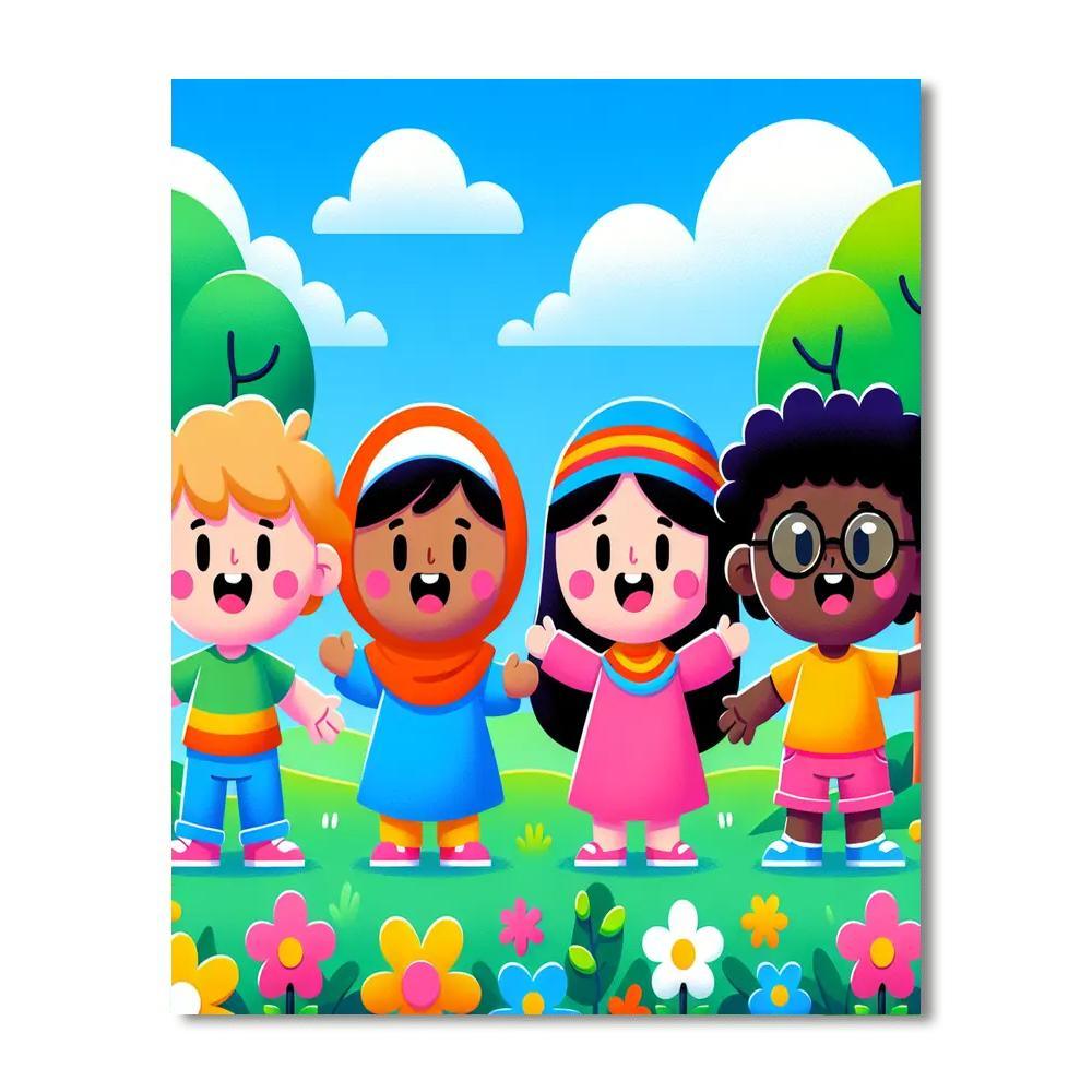 Bubbly Buddies Paint By Numbers Art