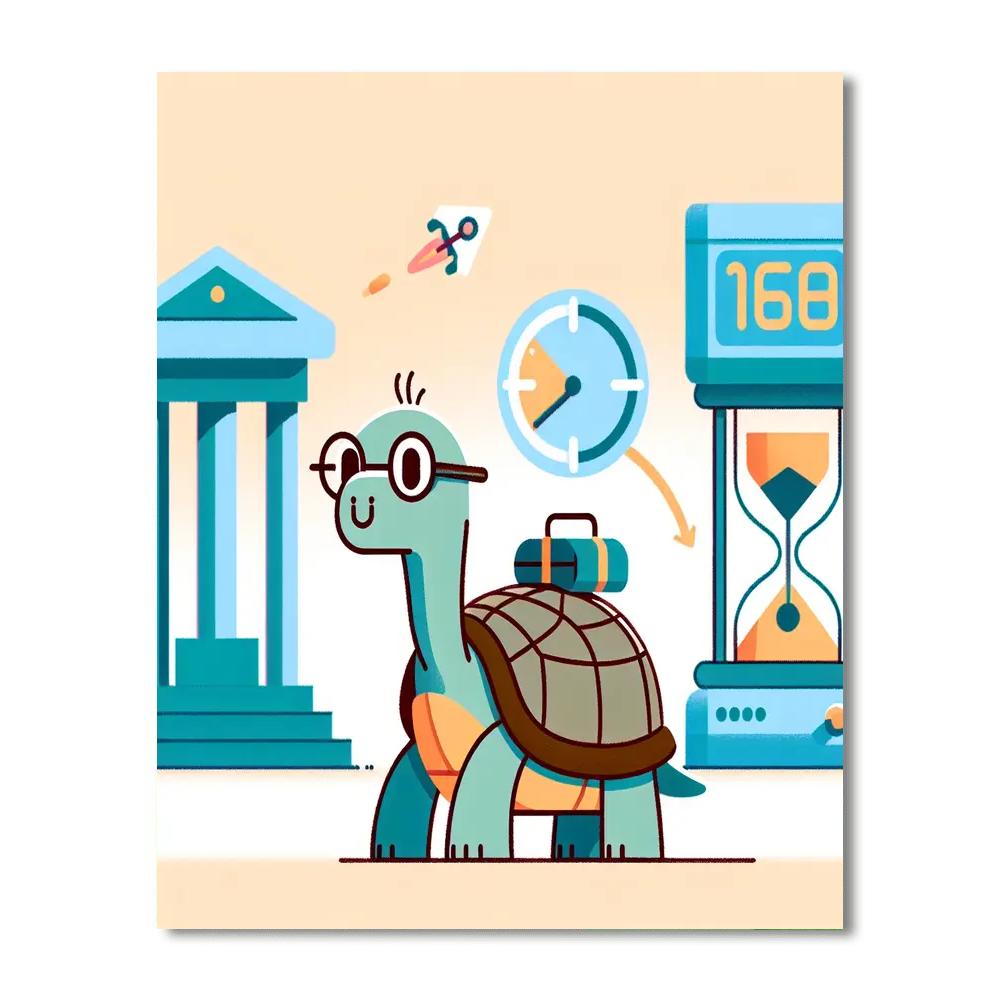 Time-traveling Tortoise Number Painting