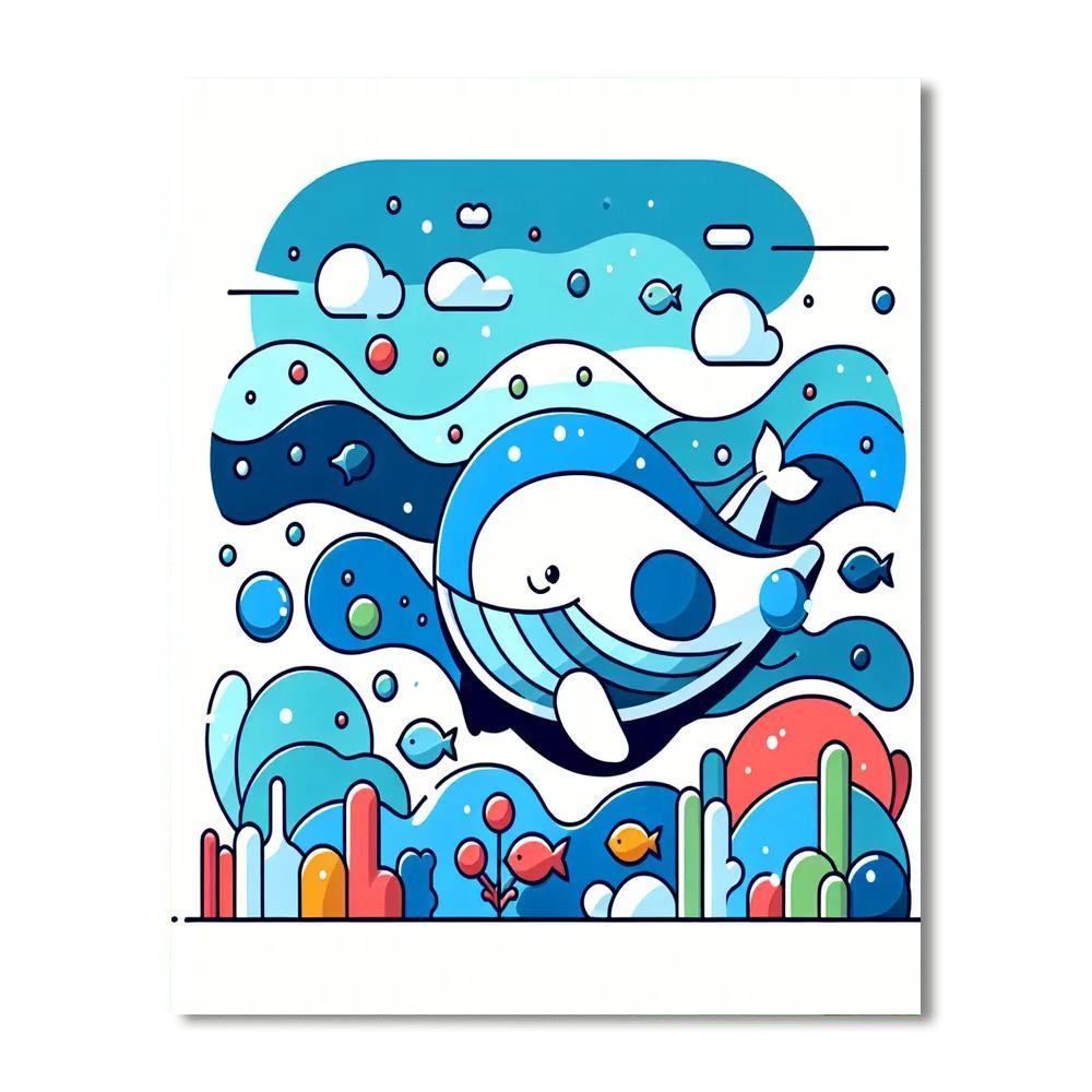 Wonder Whale Number Painting
