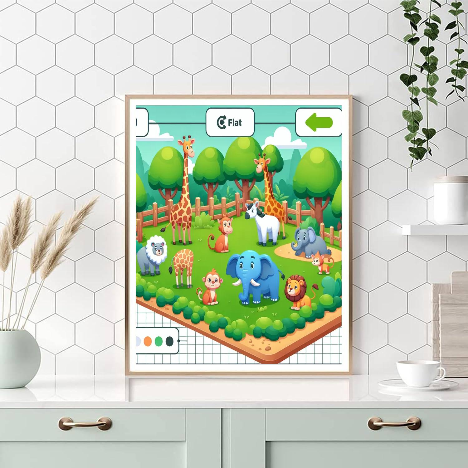 Zoo Animal Exploration Painting By Numbers Kit