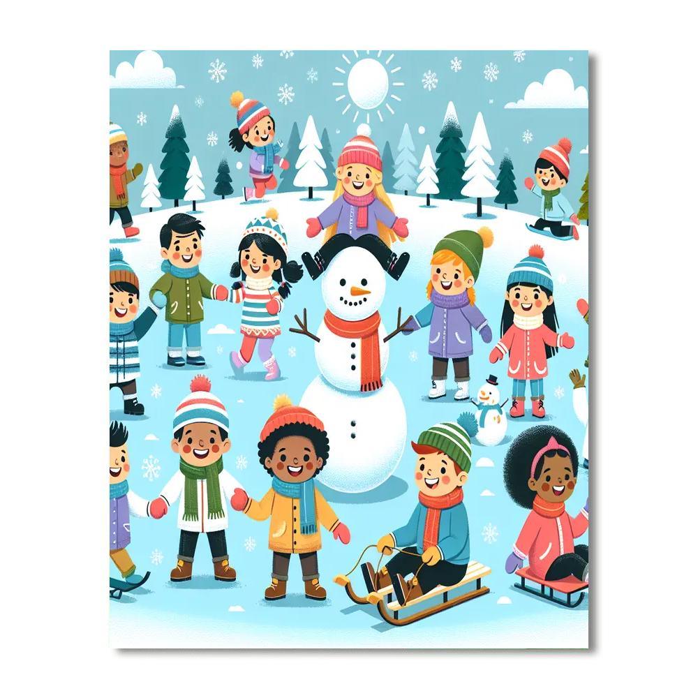 Jolly Winter Wonderland Paint By Number
