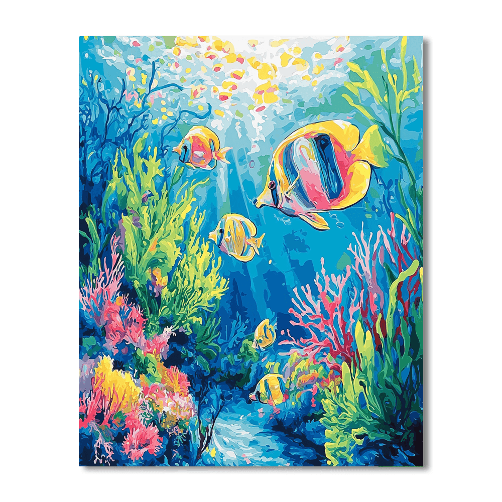 Paul Klee Inspired Beneath The Waves  DIY Paint By Numbers