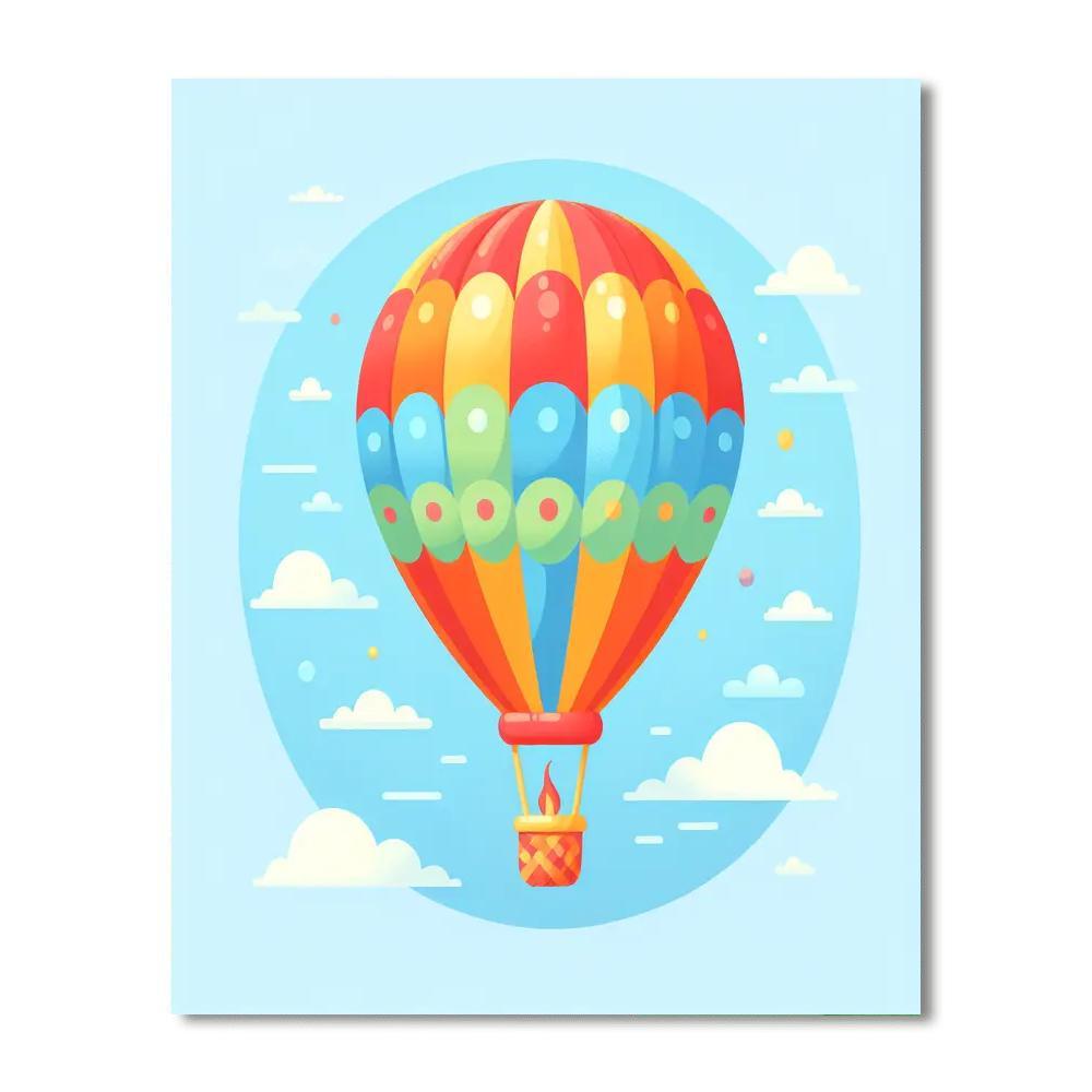Radiant Hot Air Balloon Painting By Numbers Kit