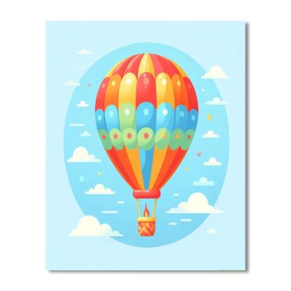 Radiant Hot Air Balloon Painting By Numbers Kit