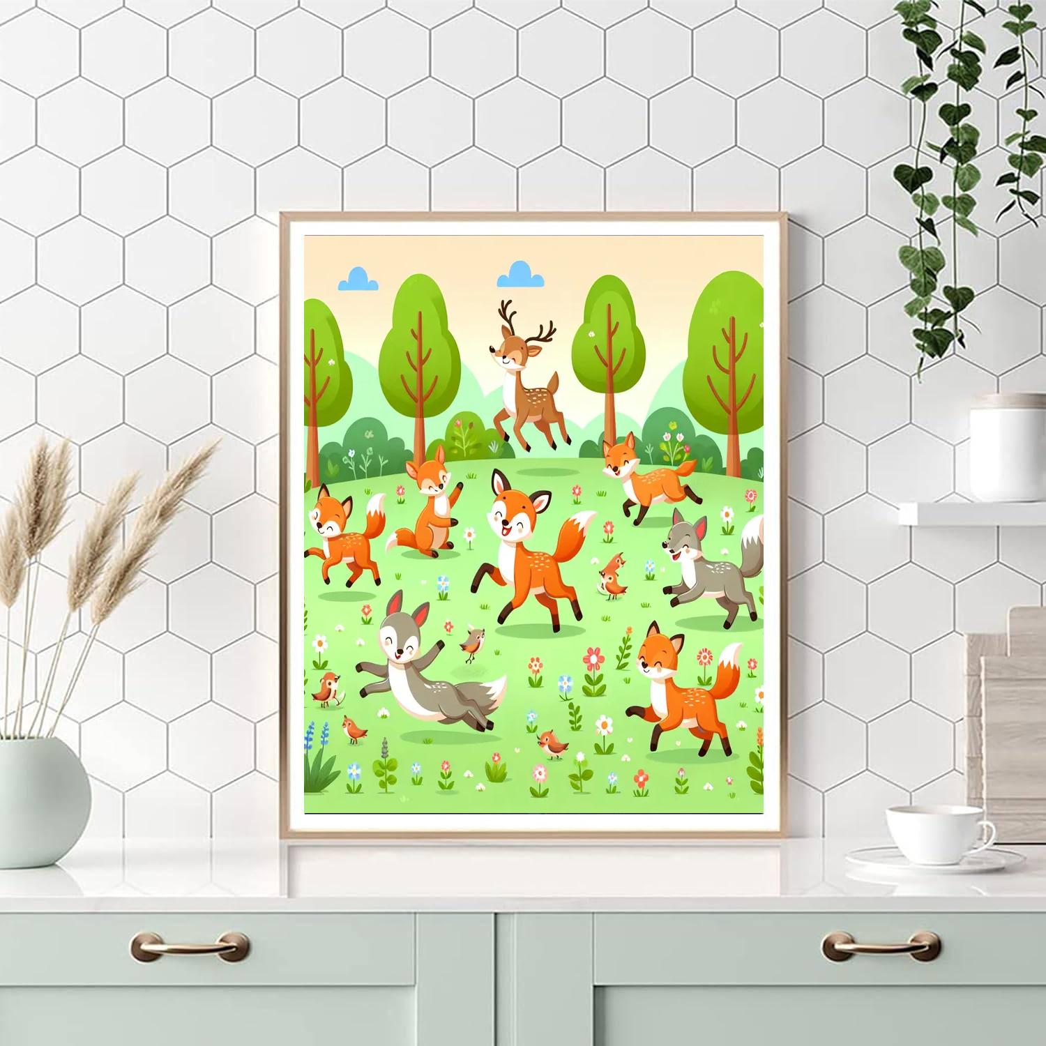 Frolicking Fauna Numbered Painting Kits