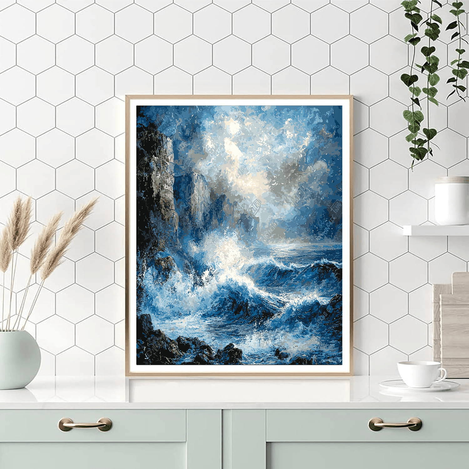 J.M.W. Turner Inspired Dynamic Ocean Storm  Paint By Numbers Kits