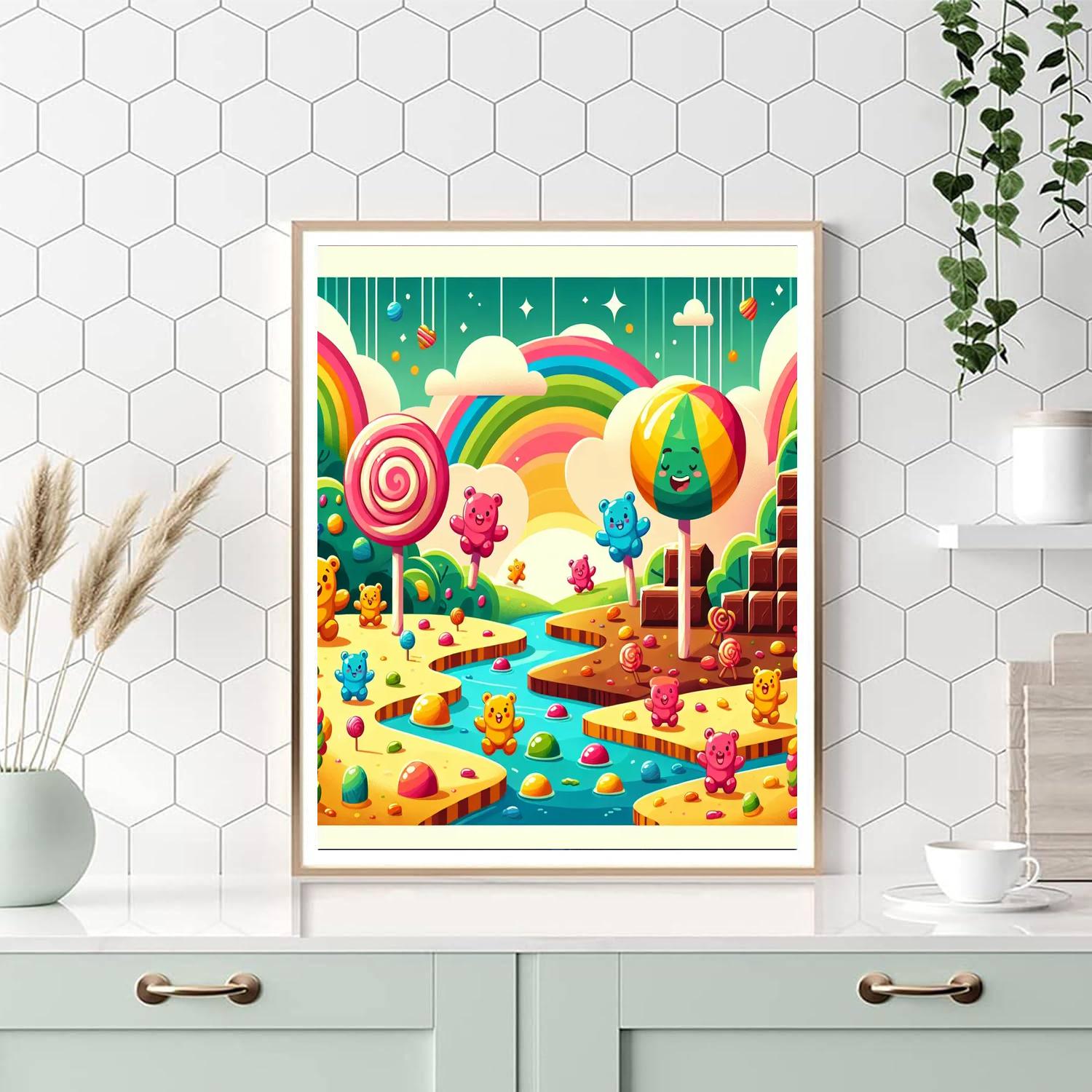 Sweet Candyland Escape Numbered Painting Kits