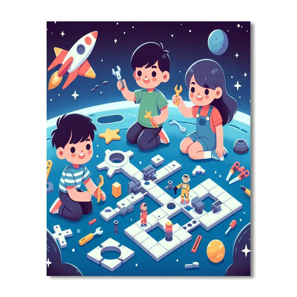 Space Station Builders Paint By Number