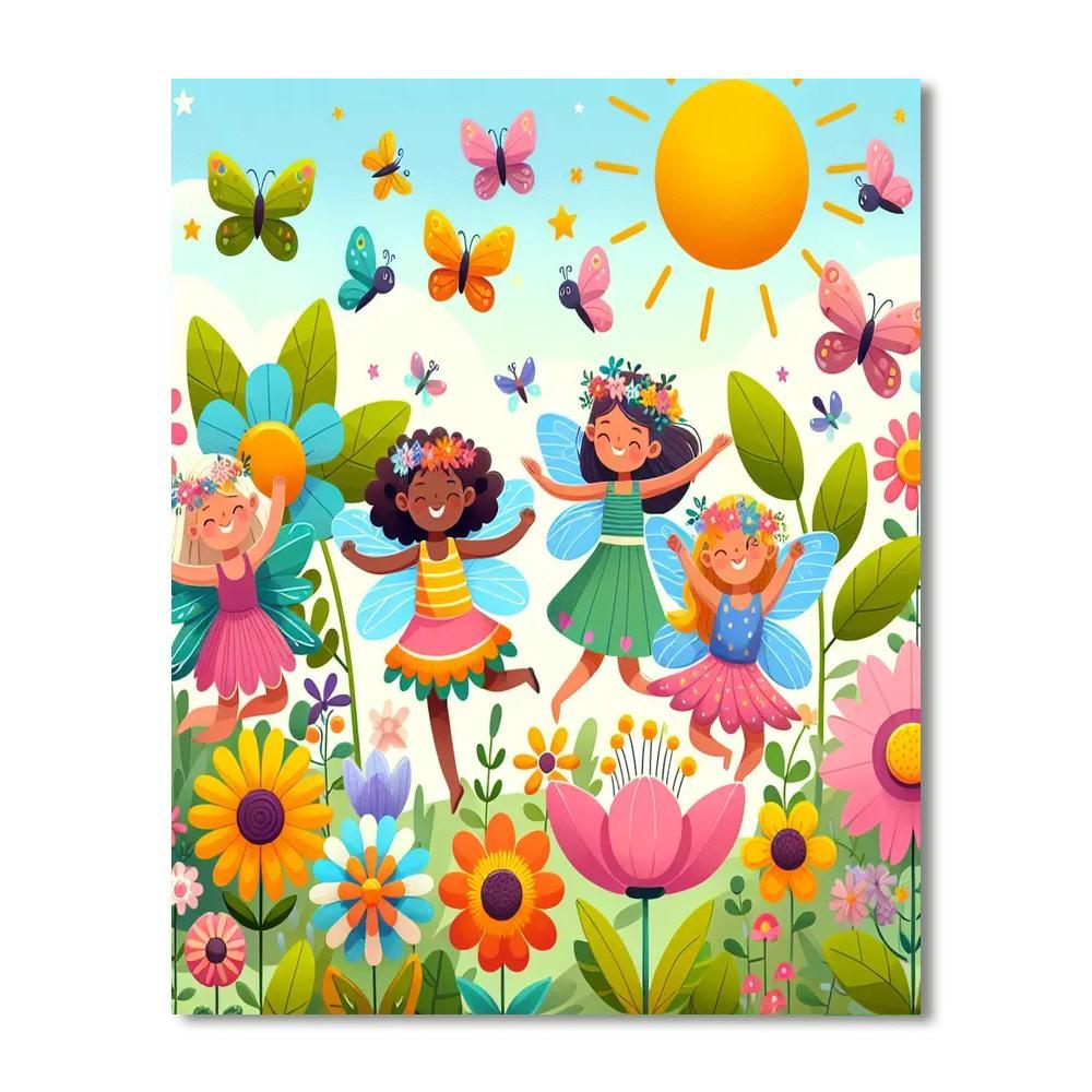 Fantasy Flower Fairies Paint By Numbers Art
