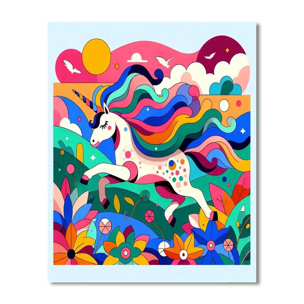Mystic Unicorn Valley Paint By Number