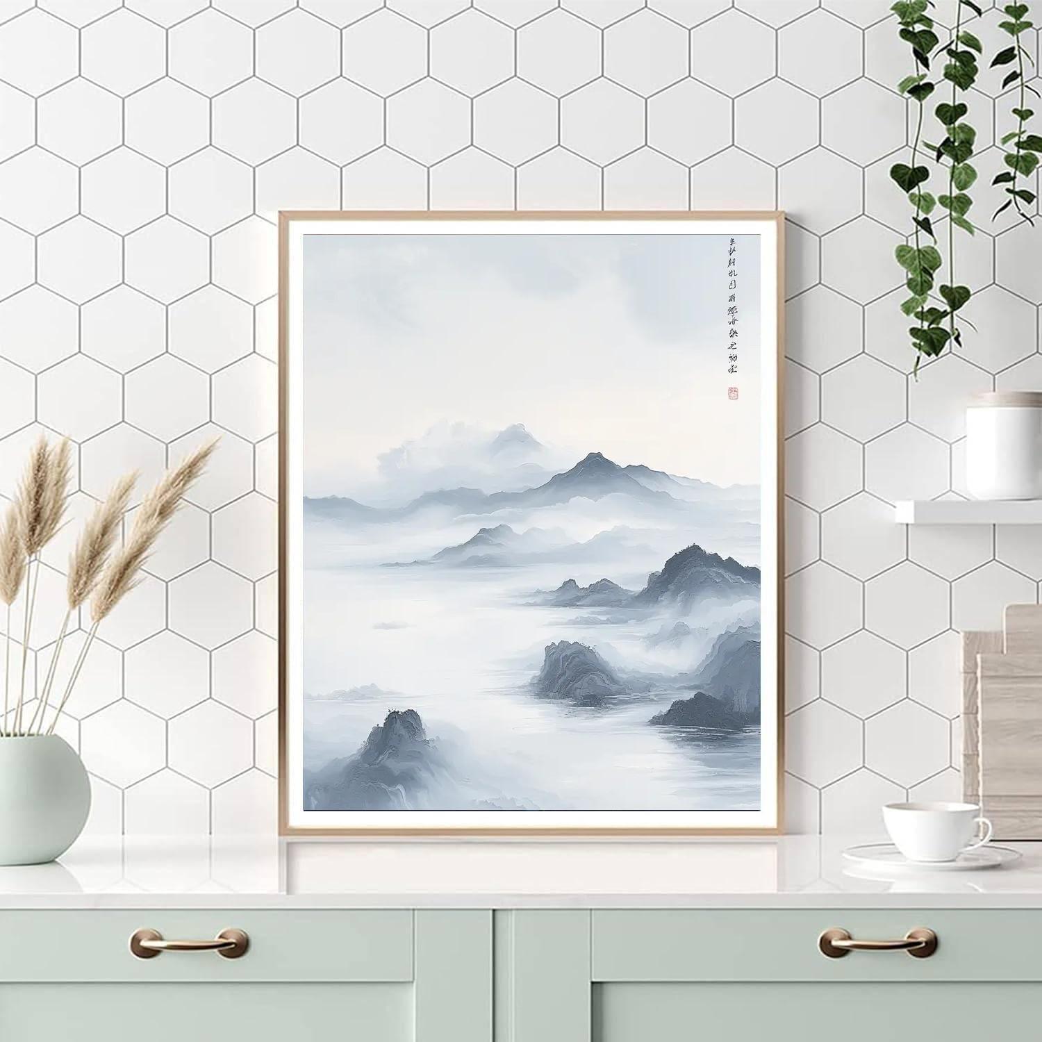 Zhao Mengfu Inspired Dance Of The Clouds  Painting Number Kit