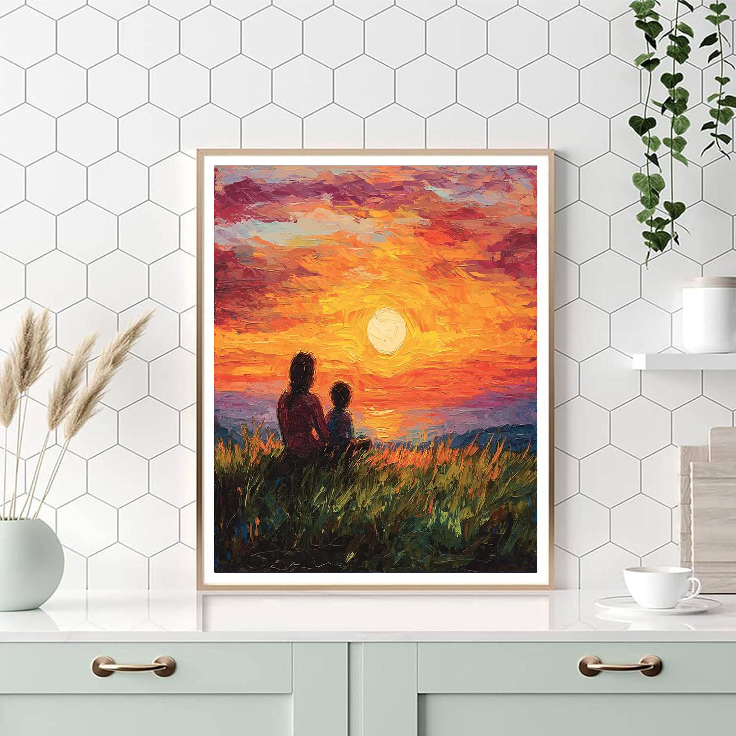 Sunset Conversations Number Painting