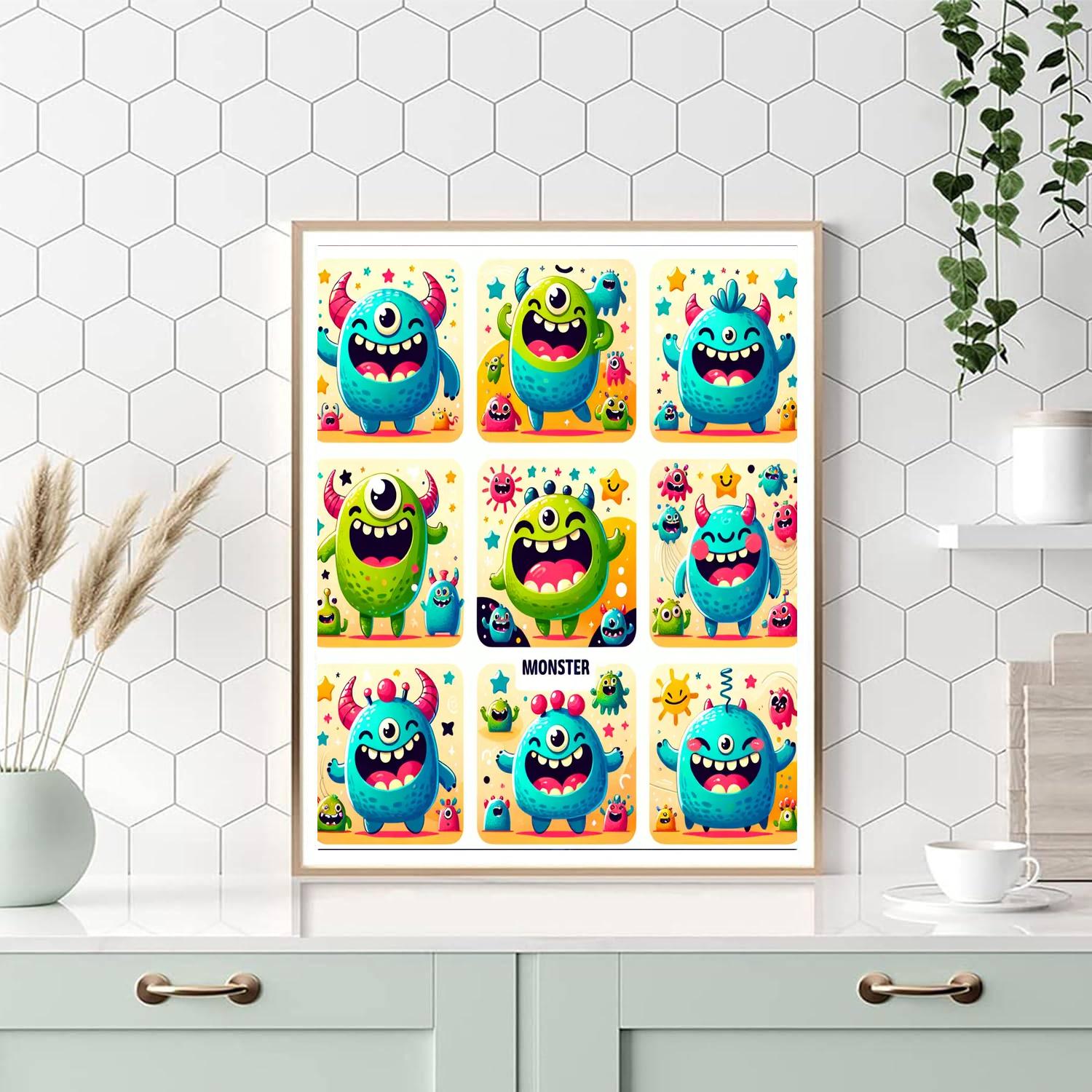 Merry Mini Monsters Numbered Painting Kits