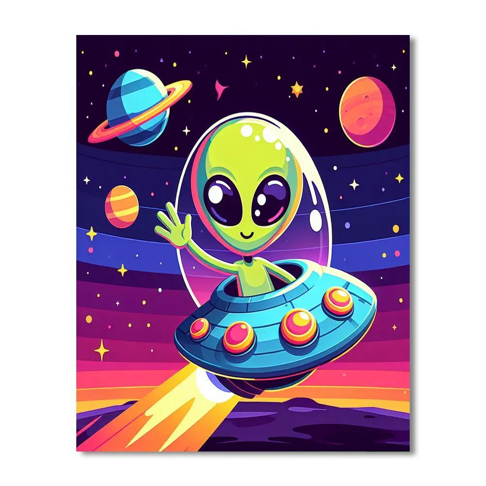 Space Invaders Voyage Paint By Numbers Kits