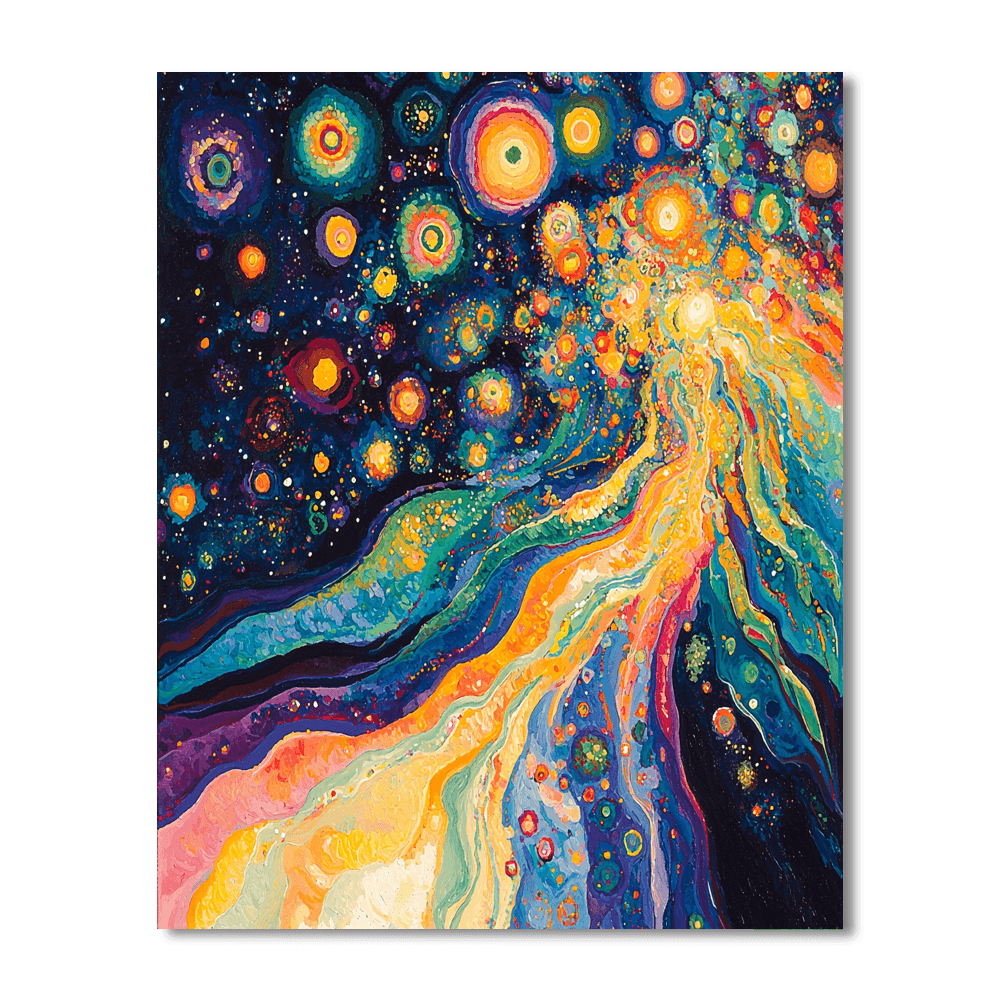 Wassily Kandinsky Inspired Cosmic Ballet  DIY Paint By Numbers
