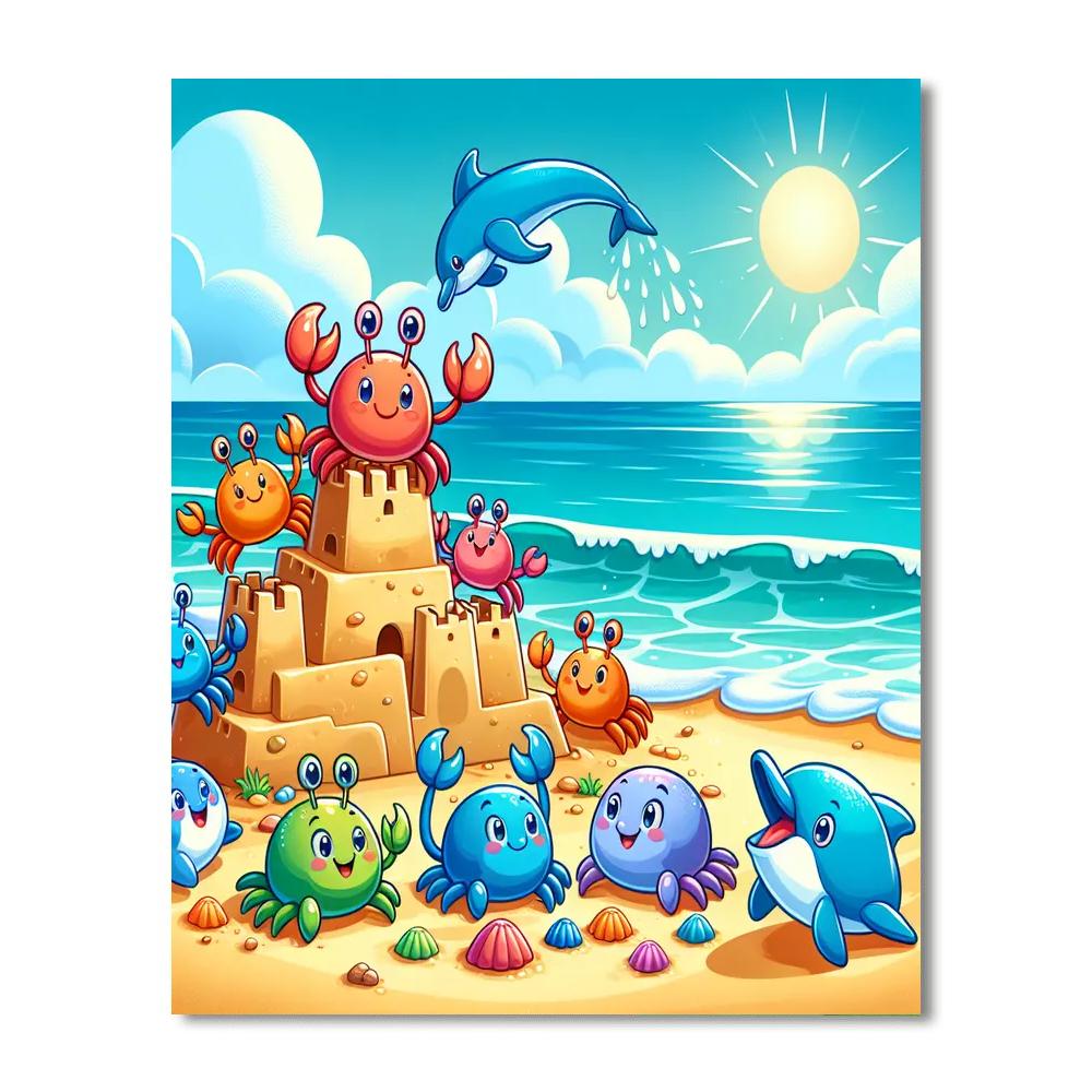 Cozy Beach Retreat Painting Number Kit