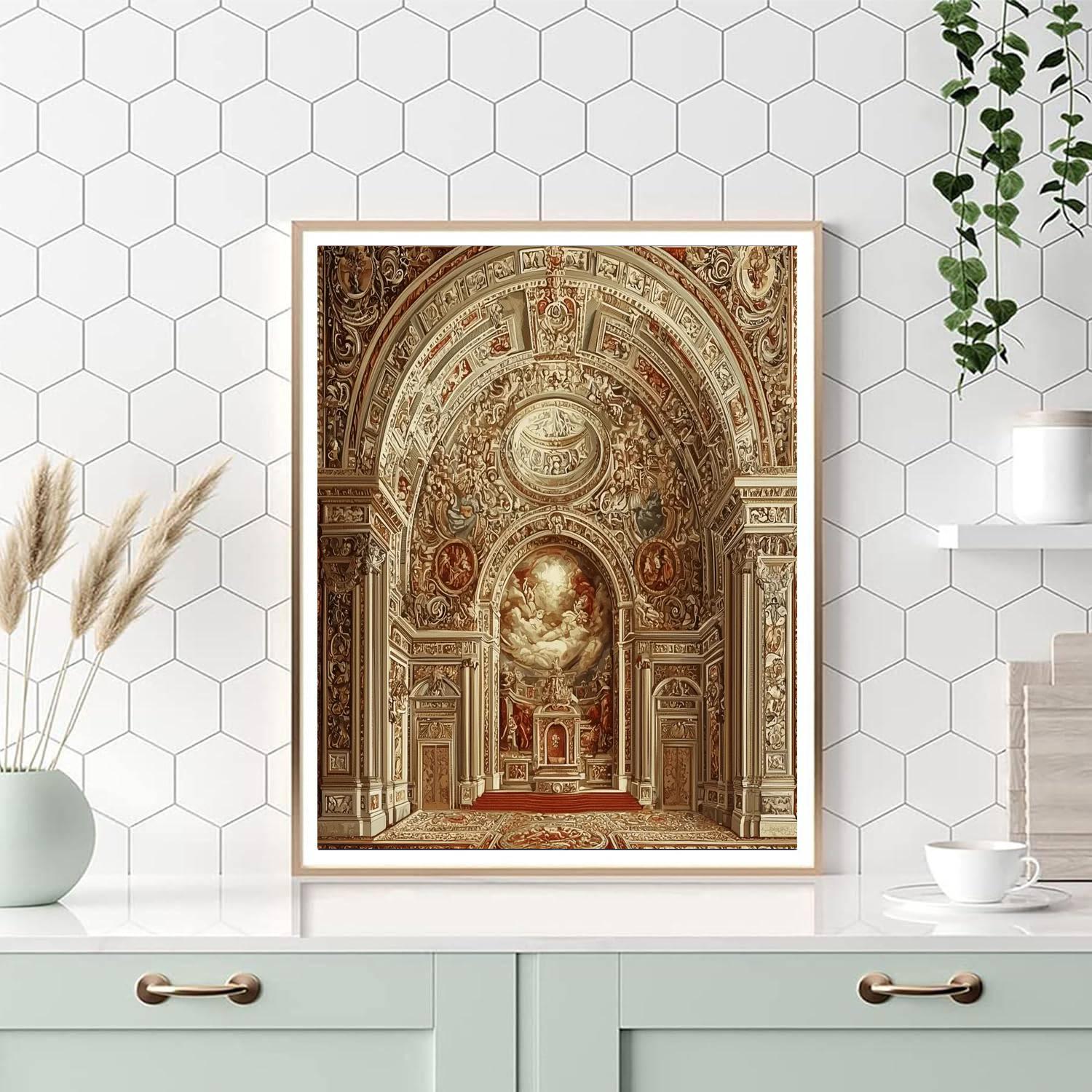 Raphael Inspired Intricate Renaissance Tapestry  Paint By Numbers